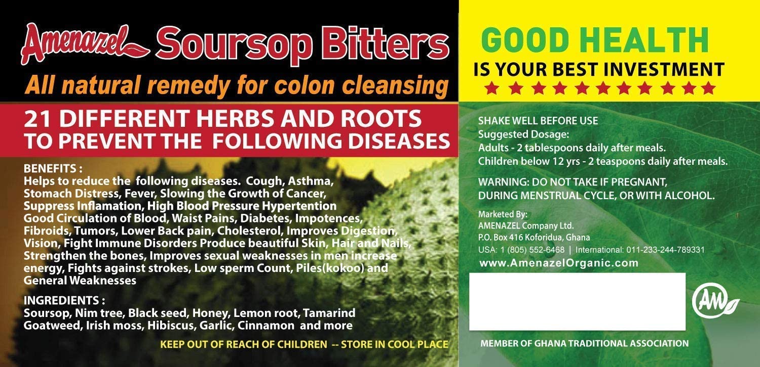 Amenazel Soursop Bitters 16oz - Image 3