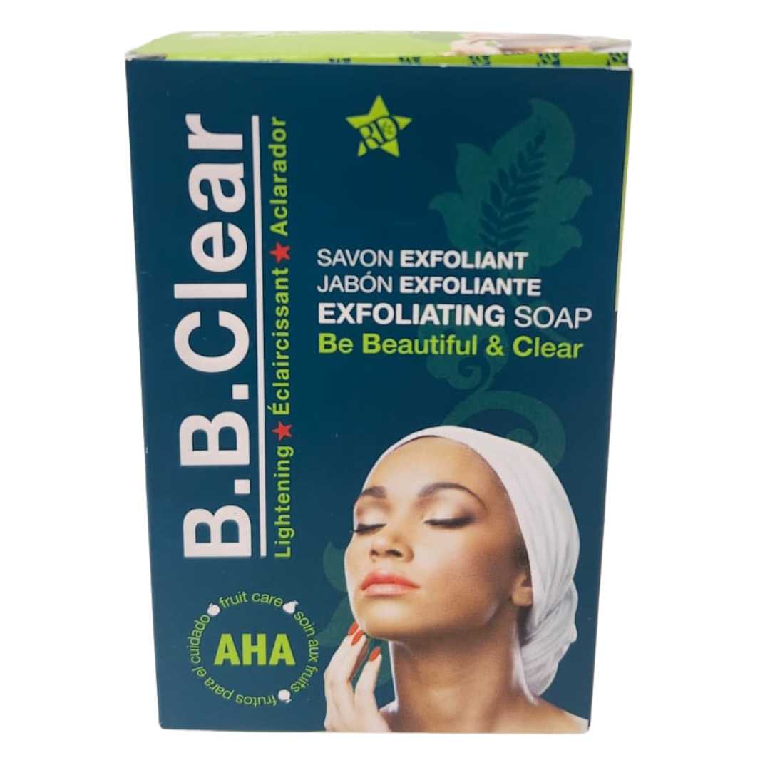 B.B. Clear Exfoliating Lightening Soap “Be Beautiful & Clear” – 190g - Image 2