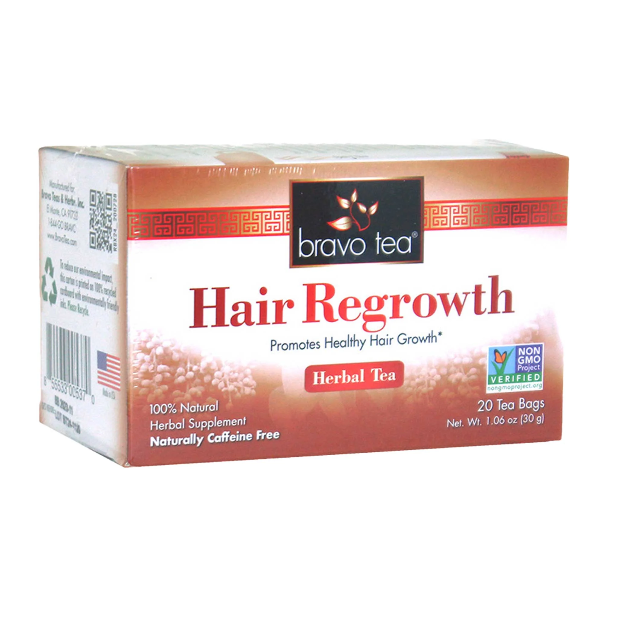 Bravo Hair Regrowth Tea – Herbal Blend for Hair & Scalp Health (20 Bags)