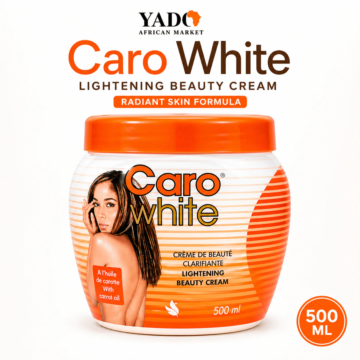 Caro White Lightening Beauty Cream - 500ml Jar, Radiant Skin Formula - Image 2