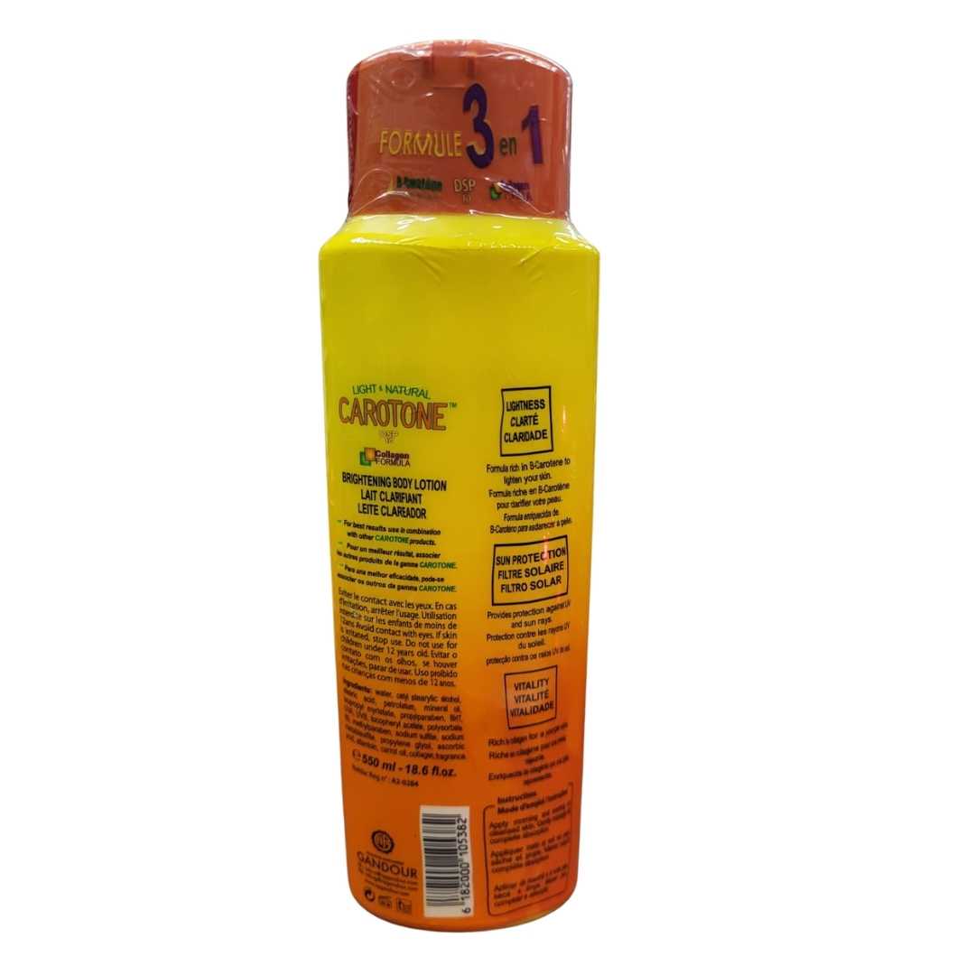 Carotone Light & Natural 3 in 1 Brightening Body Lotion 350 ml - Image 2