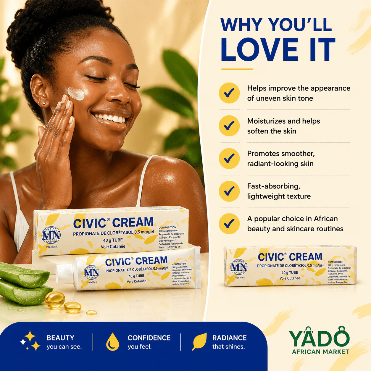 Civic Cream – Brightening & Moisturizing Cream for Radiant Skin - Image 4