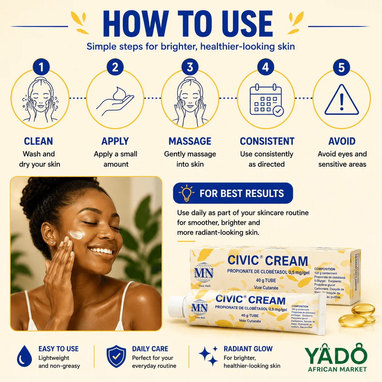 Civic Cream – Brightening & Moisturizing Cream for Radiant Skin - Image 5