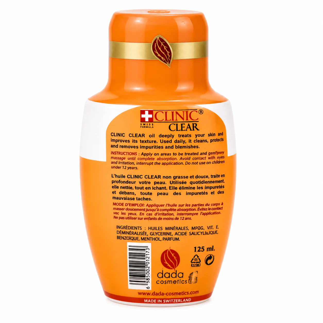 Clinic Clear Whitening Body Oil | 125ml Skin Care Oil - Image 2