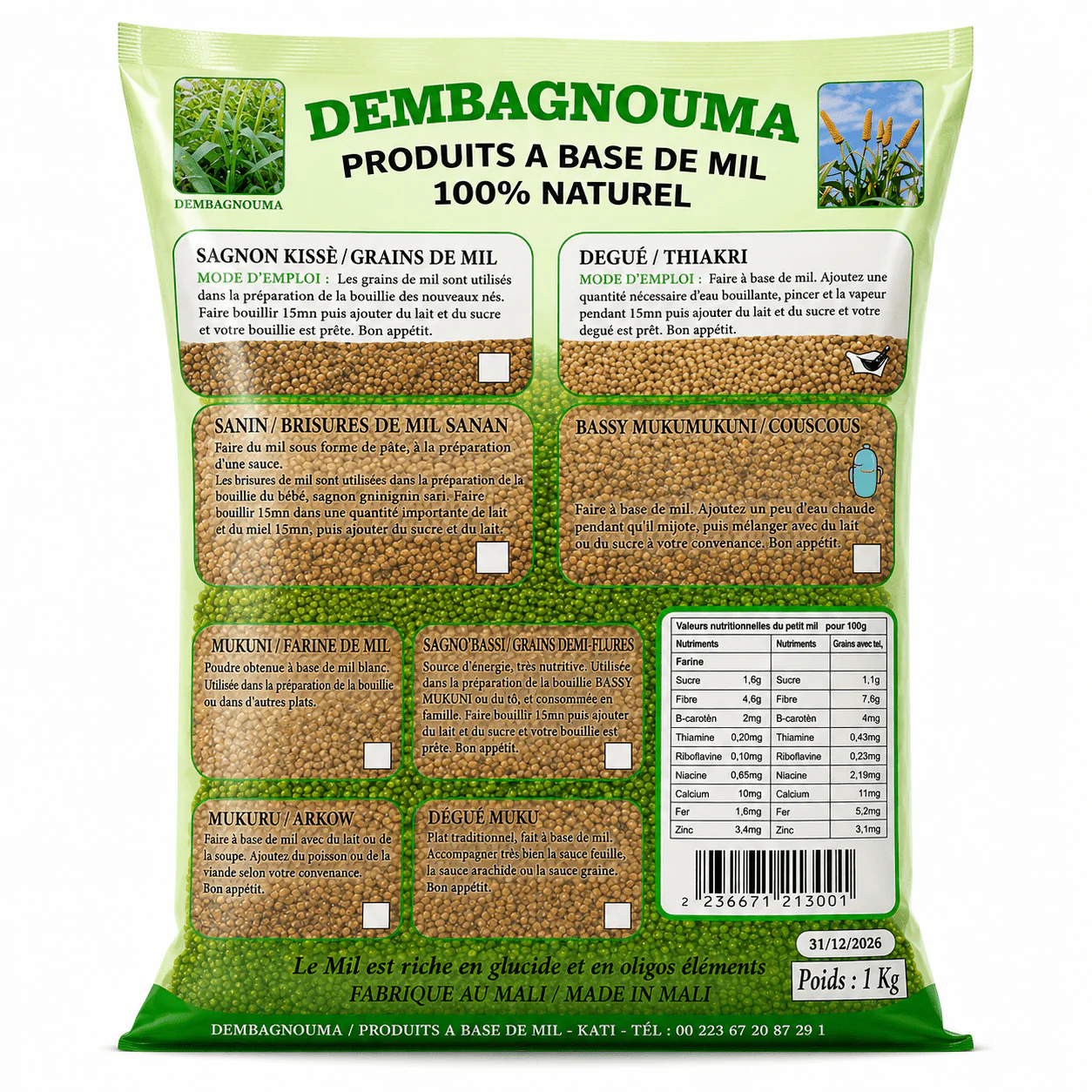 Dembagnouma | 100% Natural Millet Products