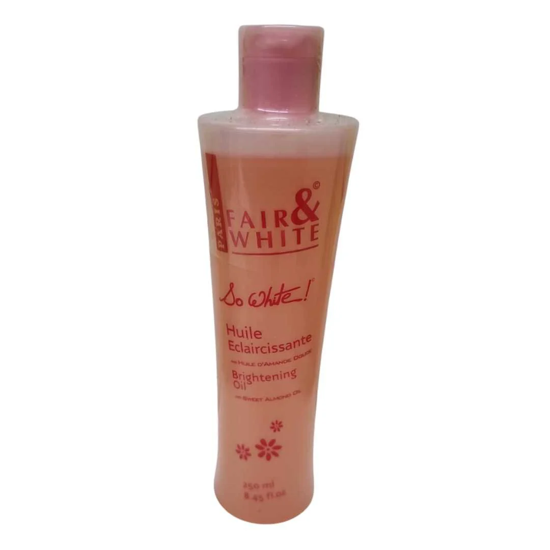 Fair & White So White! Brightening Oil with Sweet Almond Oil (250 ml).
