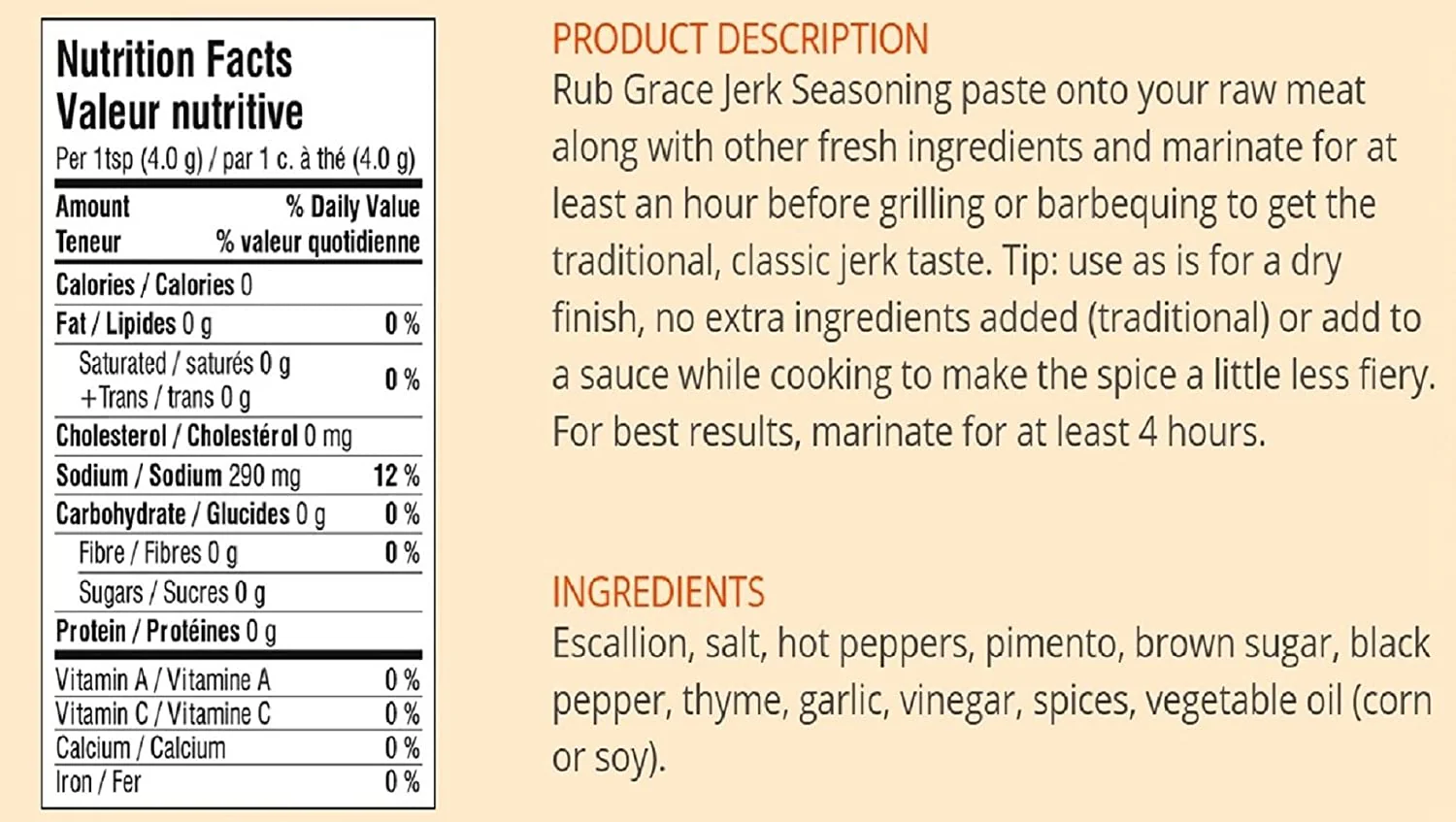 Grace Seasoning, Jerk, Jamaican, Mild - Image 5