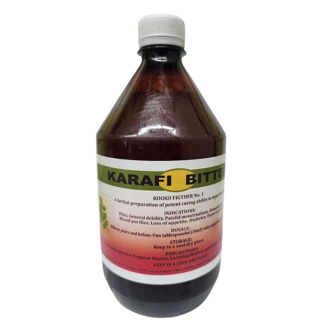 Karafi Bitters herbal tonic bottle
