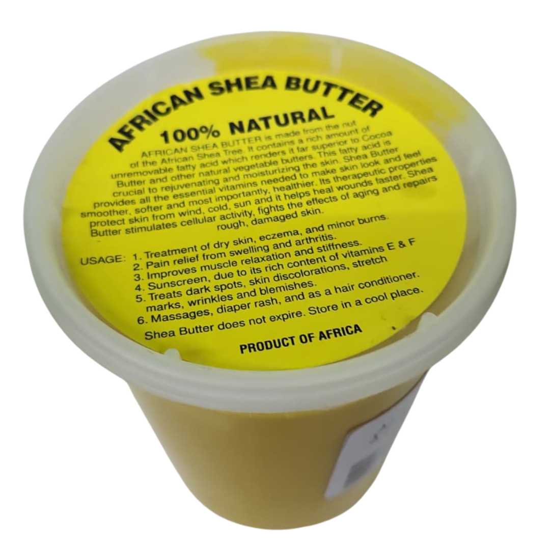 Large yellow tub of shea butter - Image 2