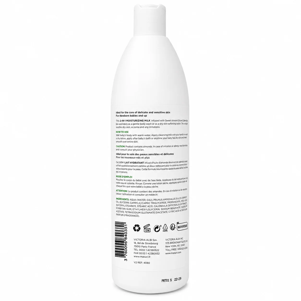Makari Baby Moisturizing Milk 2-In-1 | Gentle Baby Care - Image 3