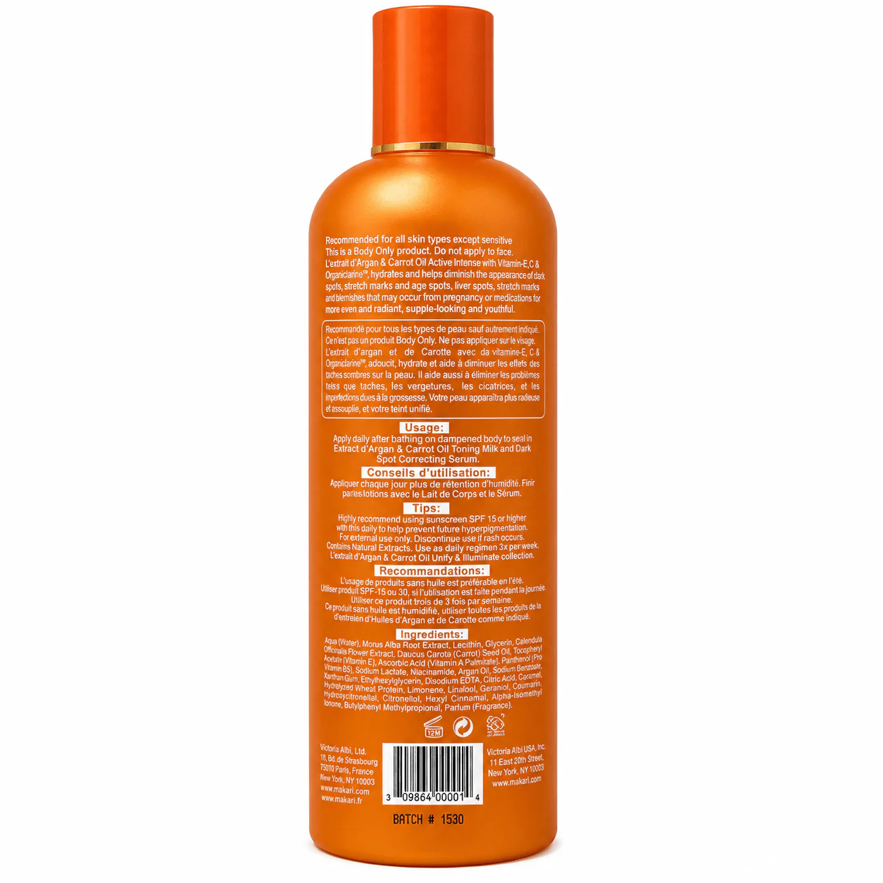 MAKARI EXTREME ARGAN & CARROT OIL TONE BOOSTING BODY GLYCERIN 16.8 OZ | Radiant Glow - Image 2
