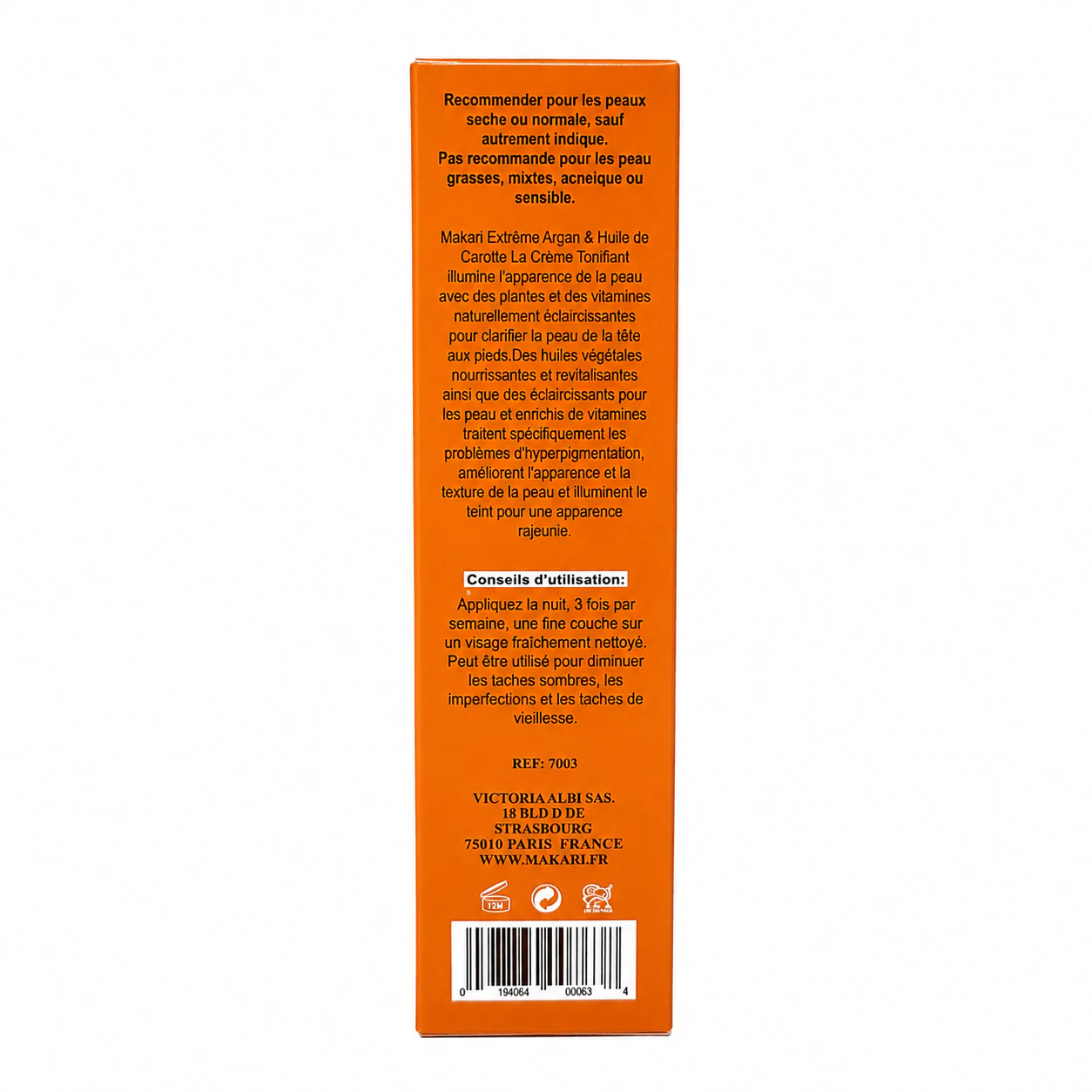 Makari Extreme Argan & Carrot Oil Toning Cream 50g - Image 3