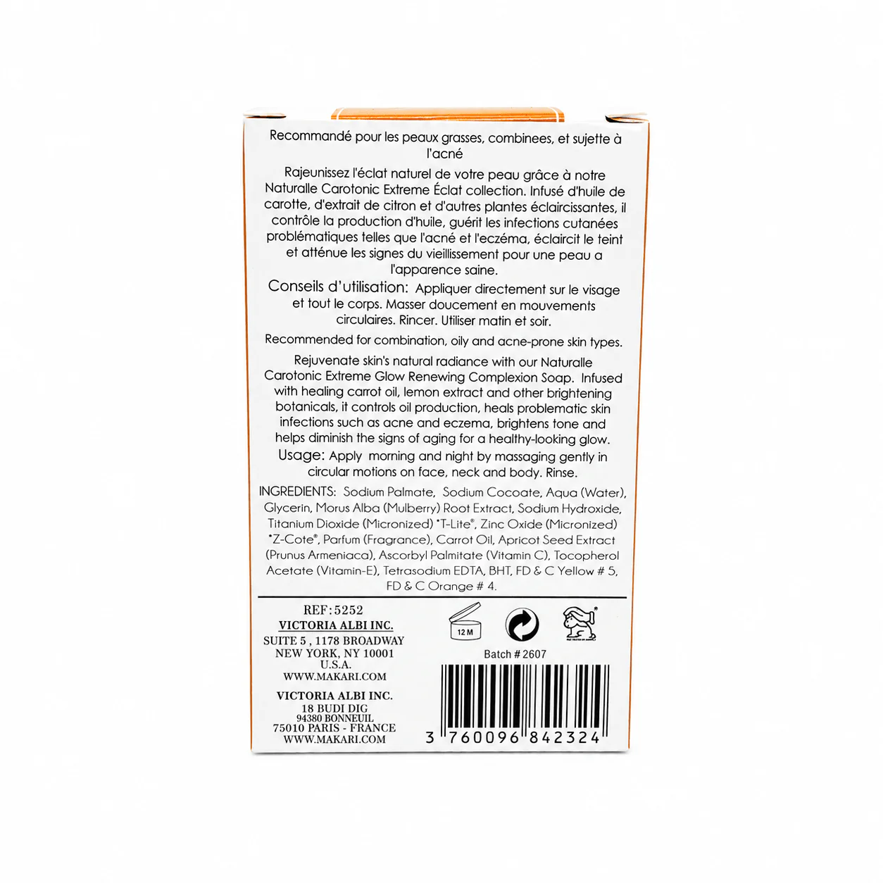 Makari Naturalle Carotonic Extreme Soap 7 oz for Radiant Skin - Image 2