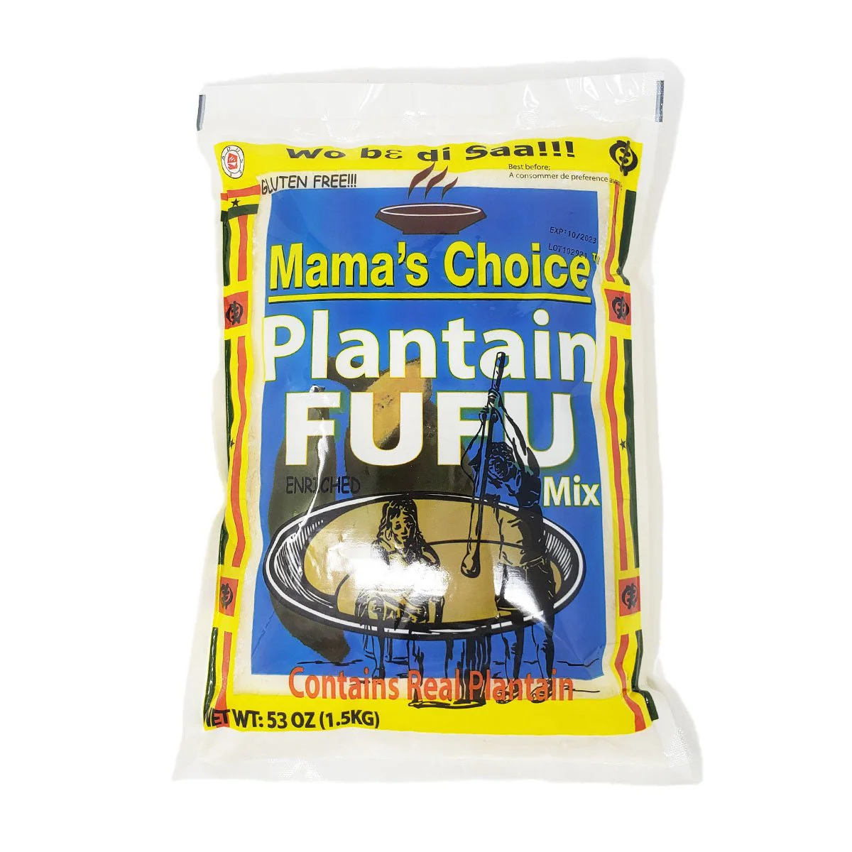 Mama's Choice Fufu Mix Plantain Gluten free 1.5Kg