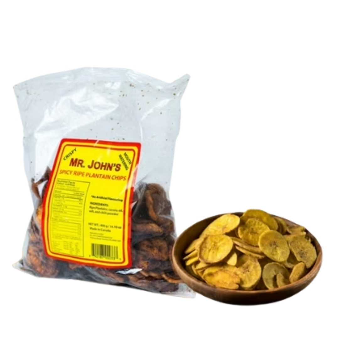 Mr. John's Spicy Ripe Plantain Chips 400g