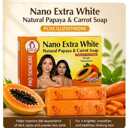 Nano Extra White Papaya Carrot Face Soaps - Image 2