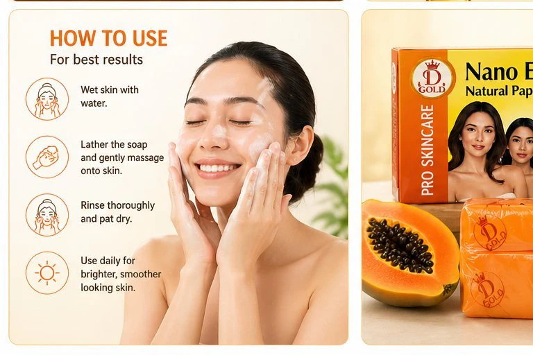 Nano Extra White Papaya Carrot Face Soaps - Image 5