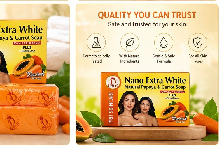 Nano Extra White Papaya Carrot Face Soaps - Image 6