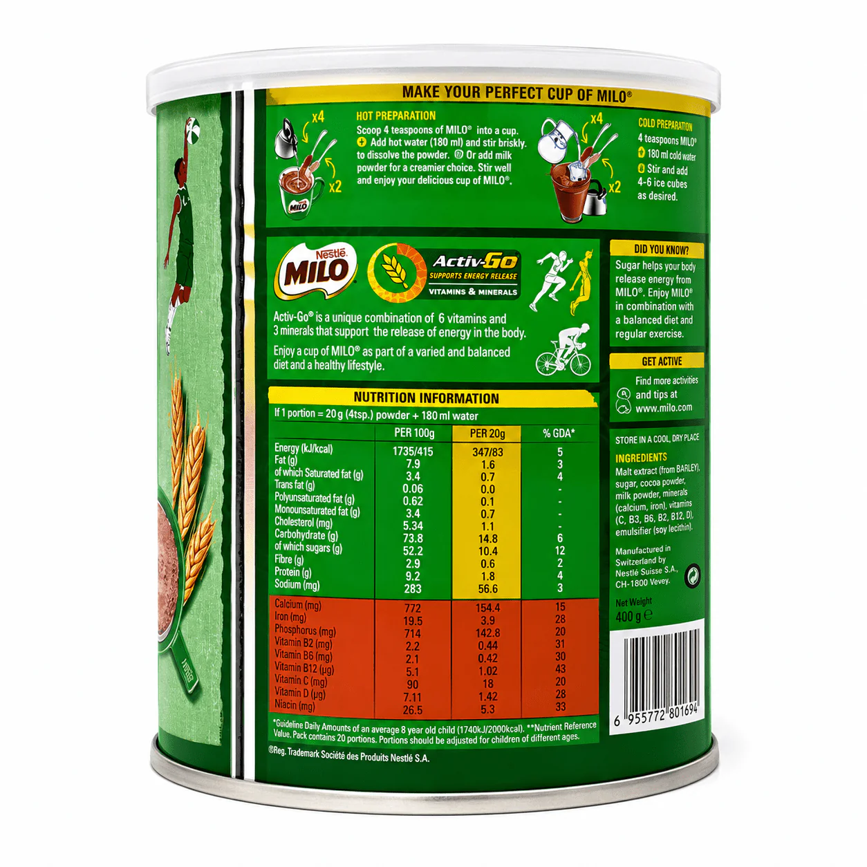 Nestle Milo | Chocolate Malt Energy Drink Mix - Image 3