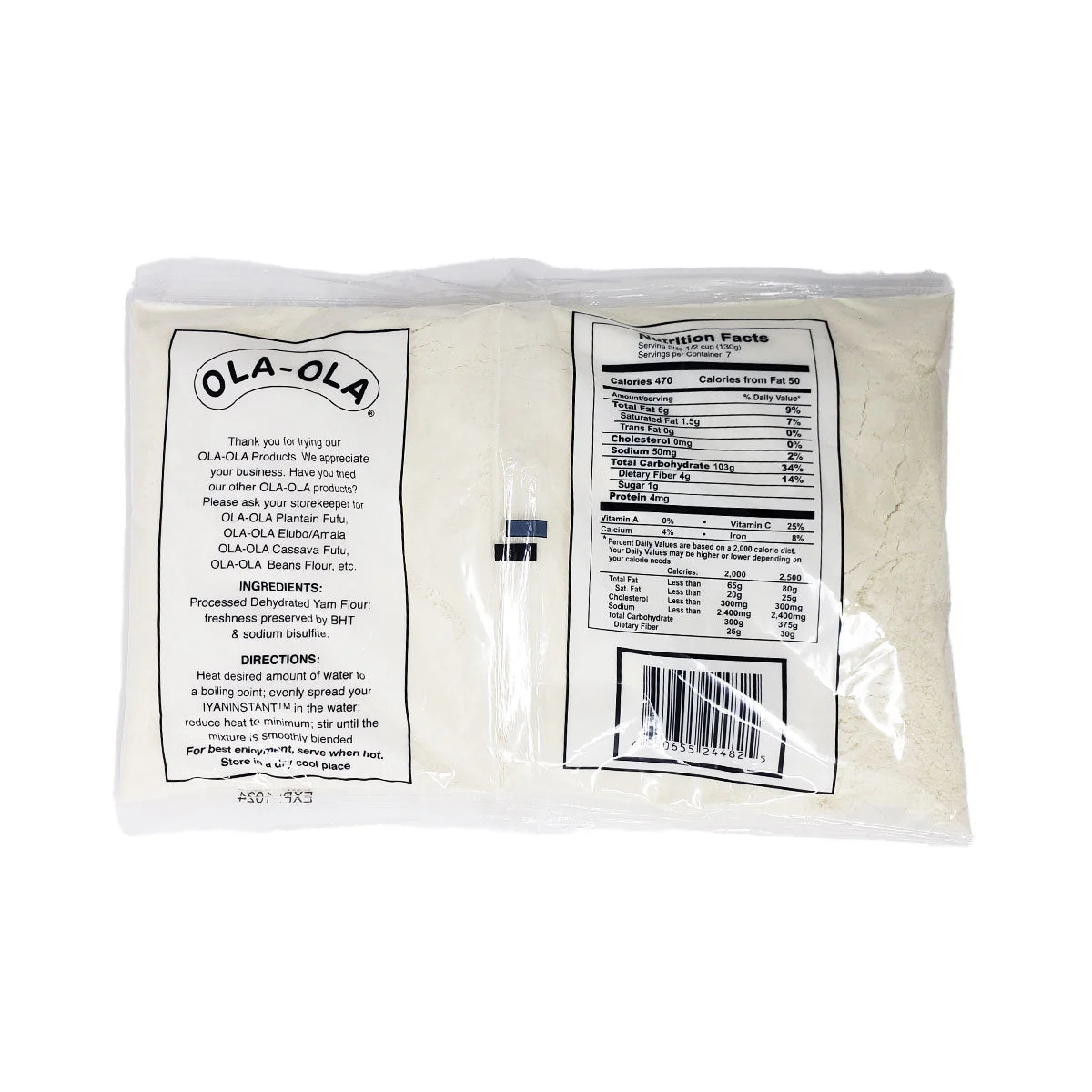 Ola Authentic Pounded Yam (Iyan) Iyan Instant 2 Lb - Image 2