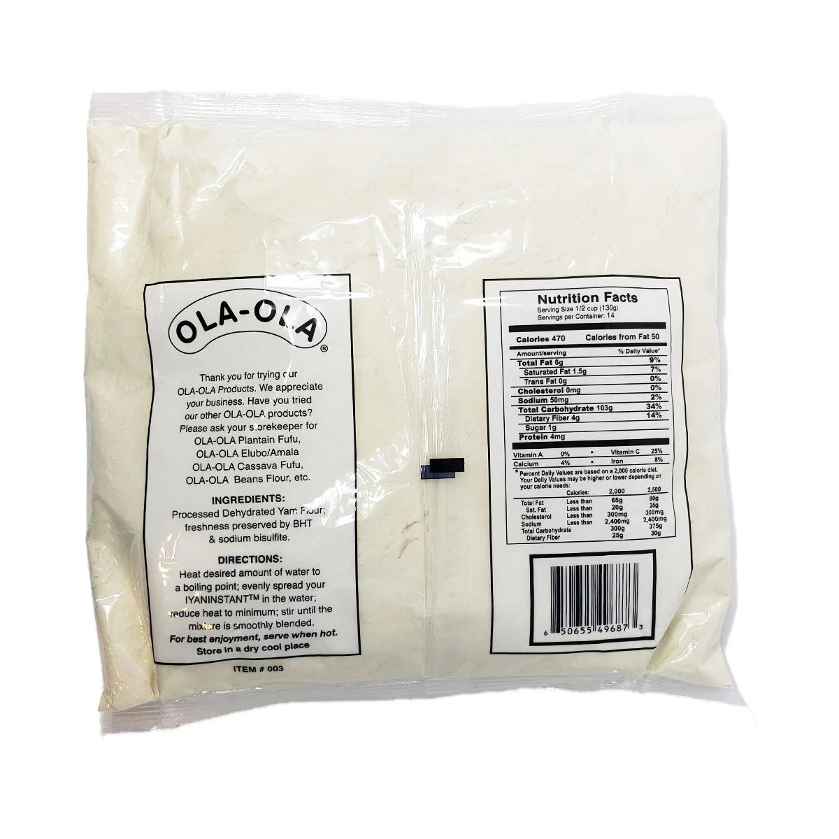 Ola Ola Pounded Yam, - 4 lbs - Image 2