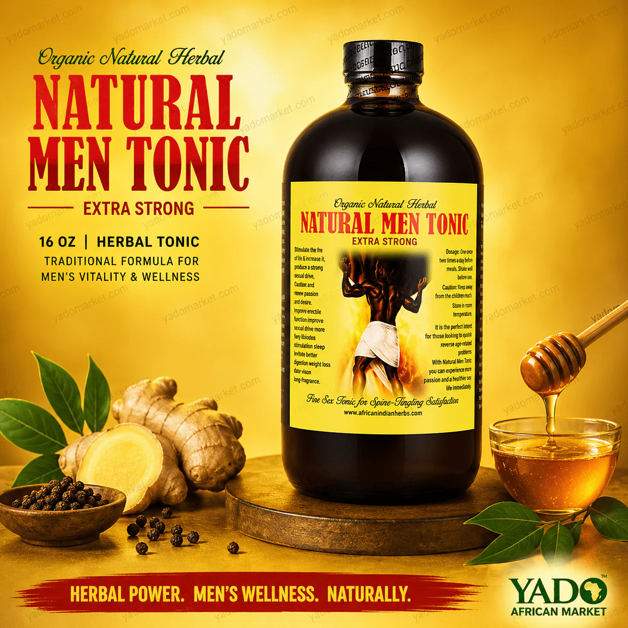 Organic Natural Men Tonic - 16 oz. - Image 2