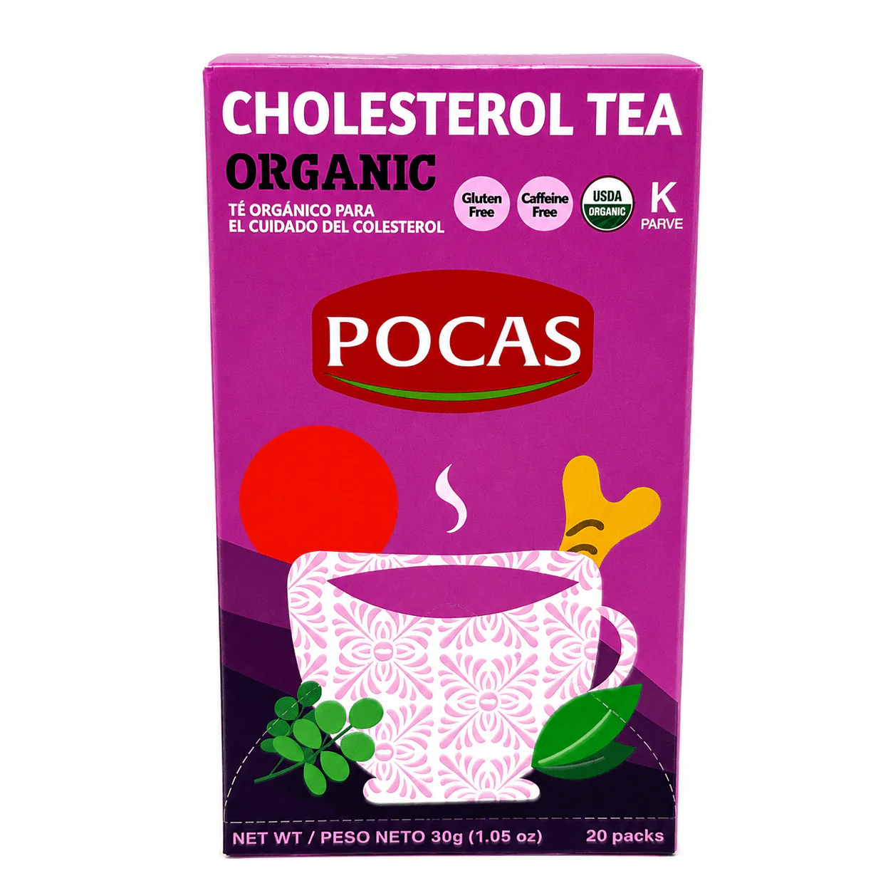 Pocas Tea Organic Pure Moringa Tea Bags | Natural Wellness