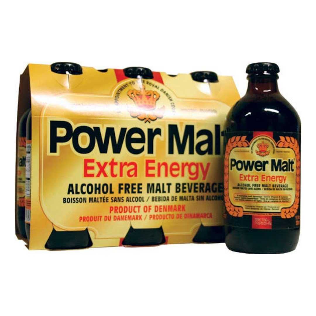 Power Malt Extra Energy Non-Alcoholic Malt Drink – Pack of 6 Bottles