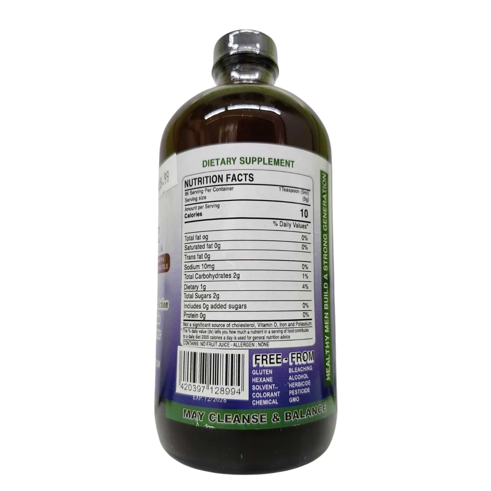 Prostate Gland Health Formula 100% Natural Organic Tonic 16 oz bottle - Image 2