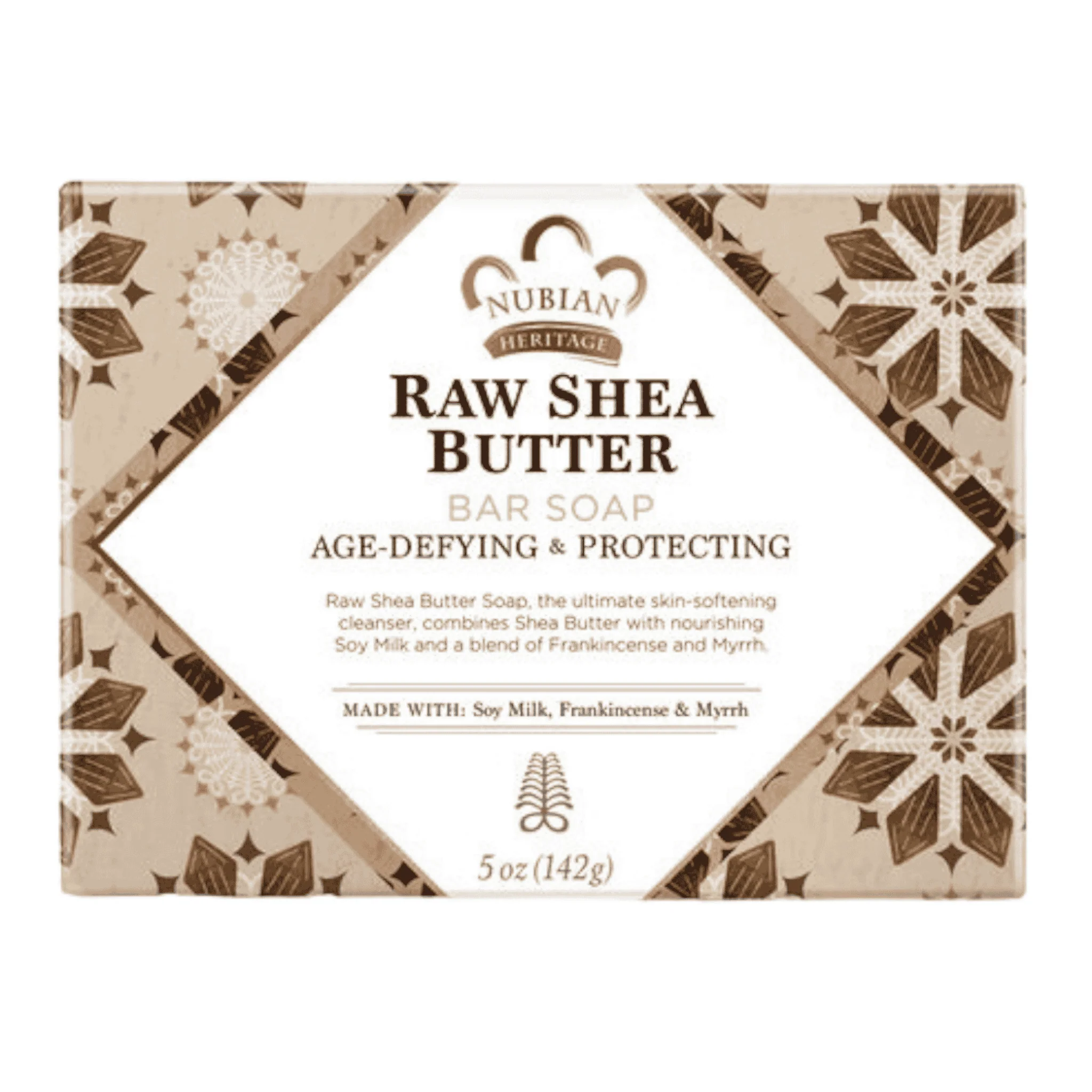 Raw Shea Butter Bar Soap: Age Defying & Protecting with Soy Milk, Frankincense & Myrrh (5oz)