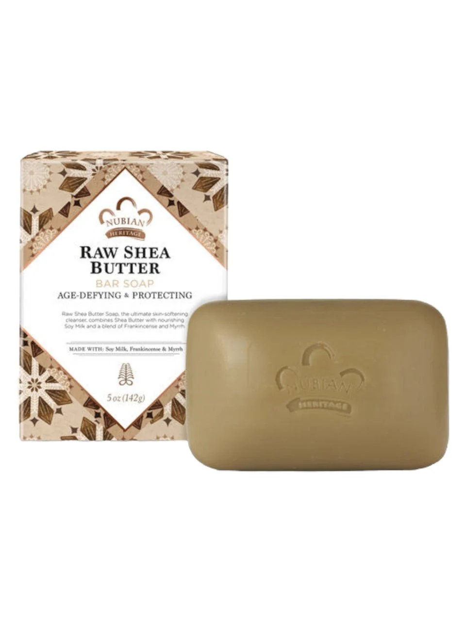 Raw Shea Butter Bar Soap: Age Defying & Protecting with Soy Milk, Frankincense & Myrrh (5oz) - Image 2