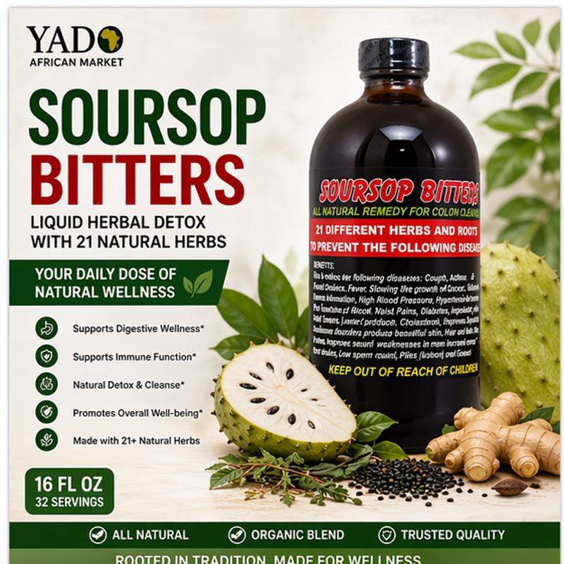 Soursop Bitters 16 fl oz – Herbal Detox Support - Image 3