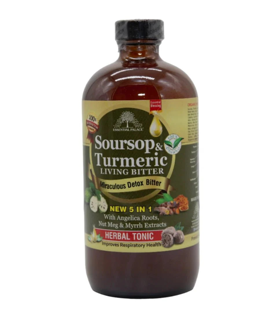 Soursop & Turmeric Living Detox Bitters By Essential Palace 5 In 1 Herbal TonicI 9 - Image 4