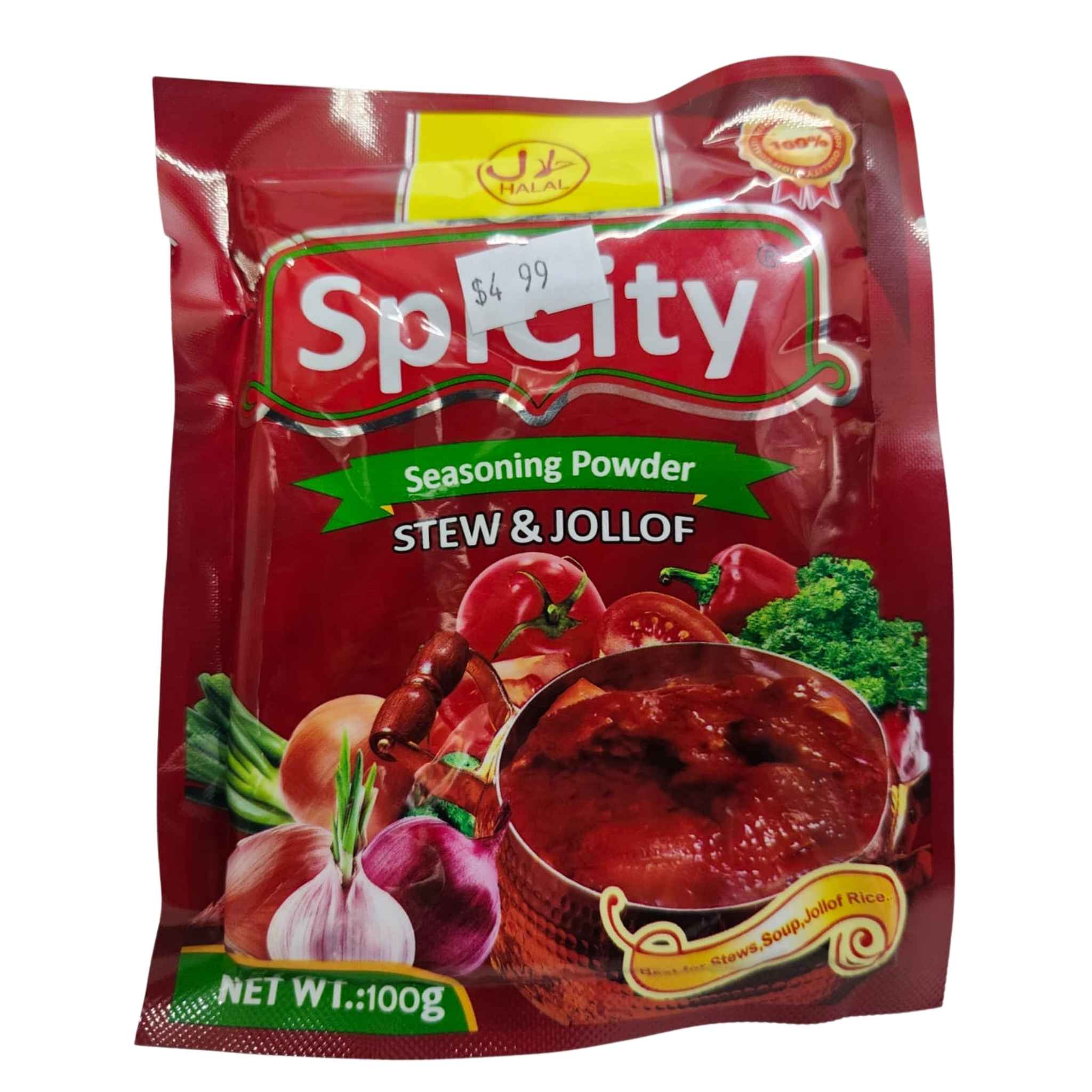 Spicity Seasoning Powder for Stew & Jollof – 100g | Rich Tomato & Chicken Flavour Bouillon for Cooking