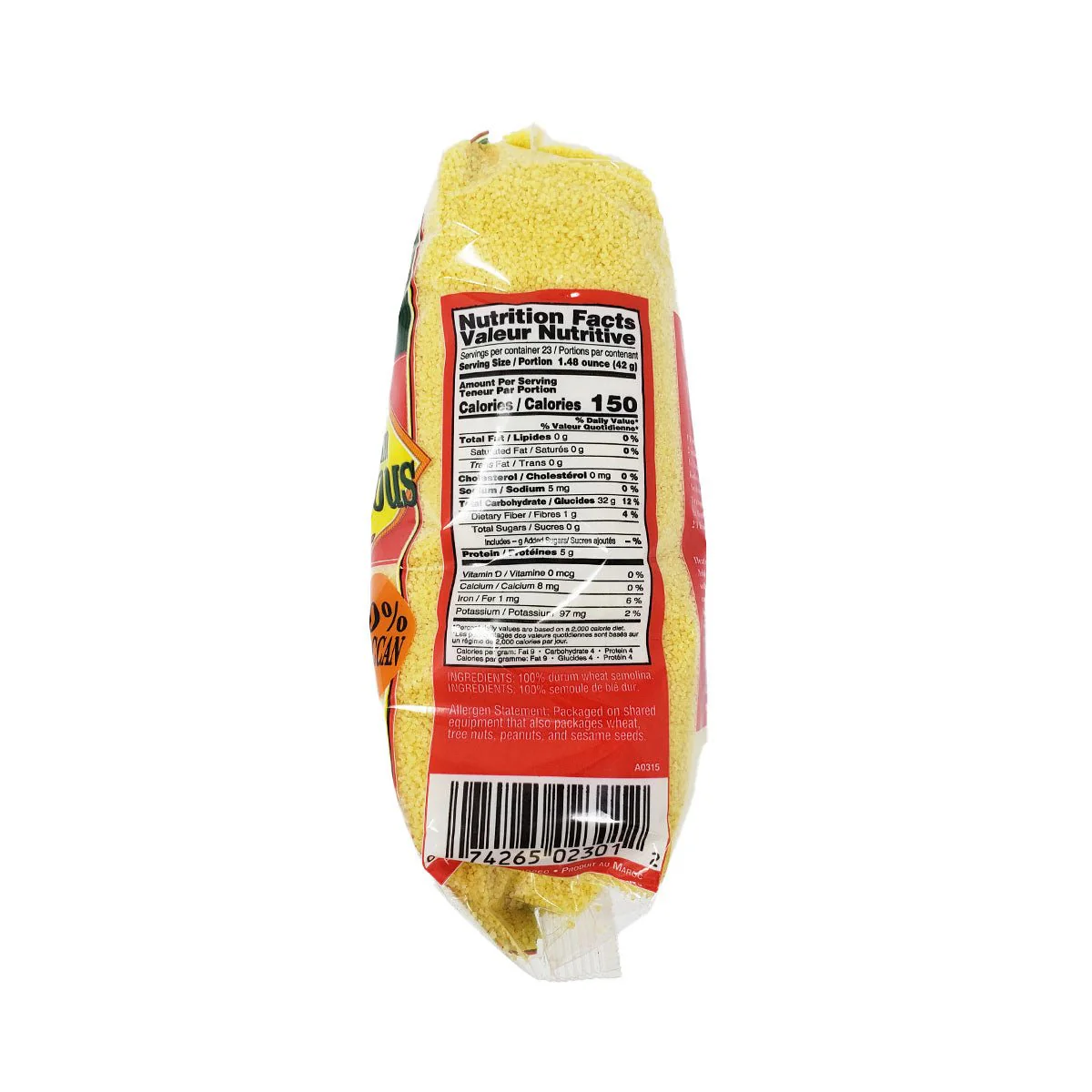 Ziyad Brand Premium Medium Couscousm, 100% Moroccan, 35.2 OZ. - Image 3