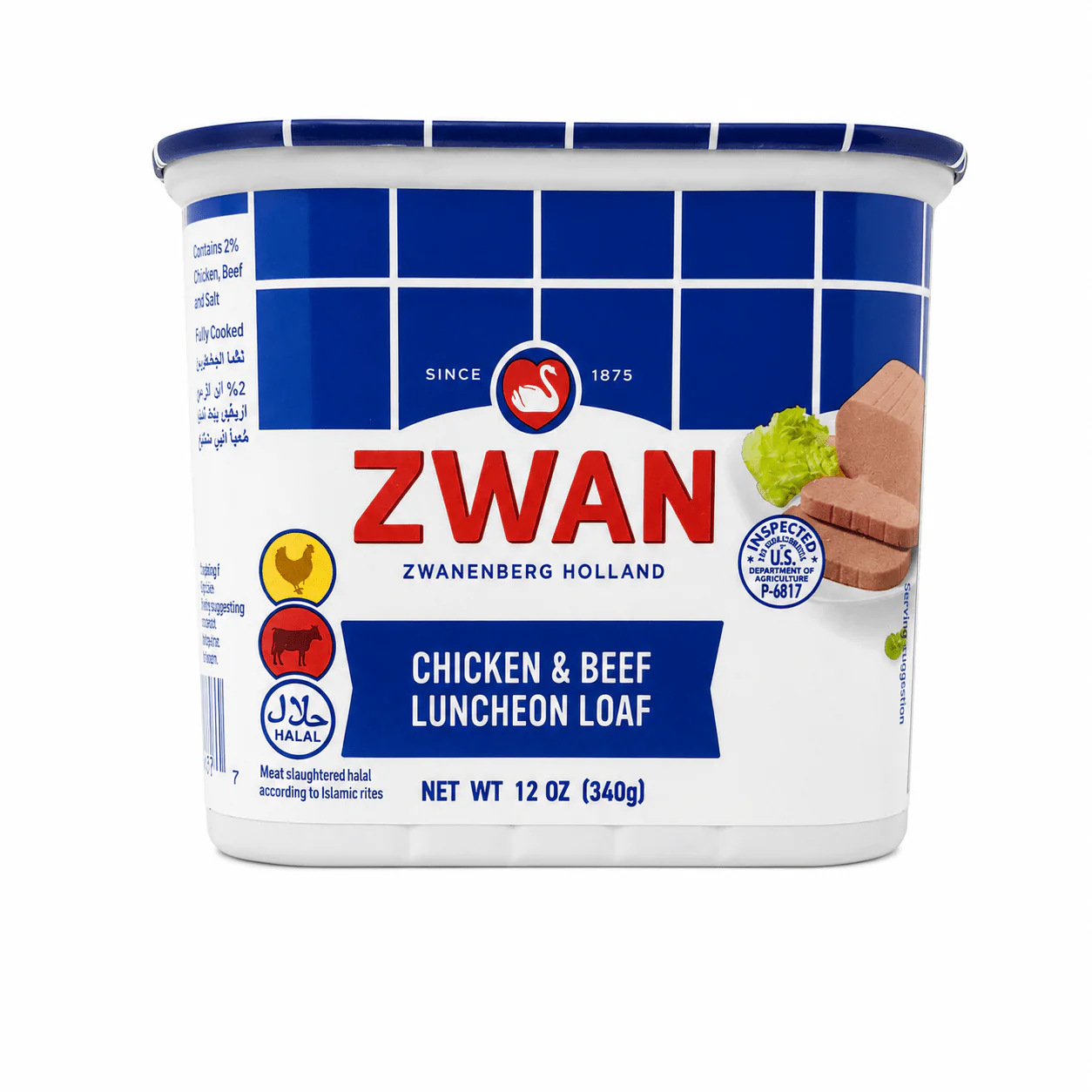 Zwan Halal Chicken Luncheon Loaf 340g | Ready to Enjoy